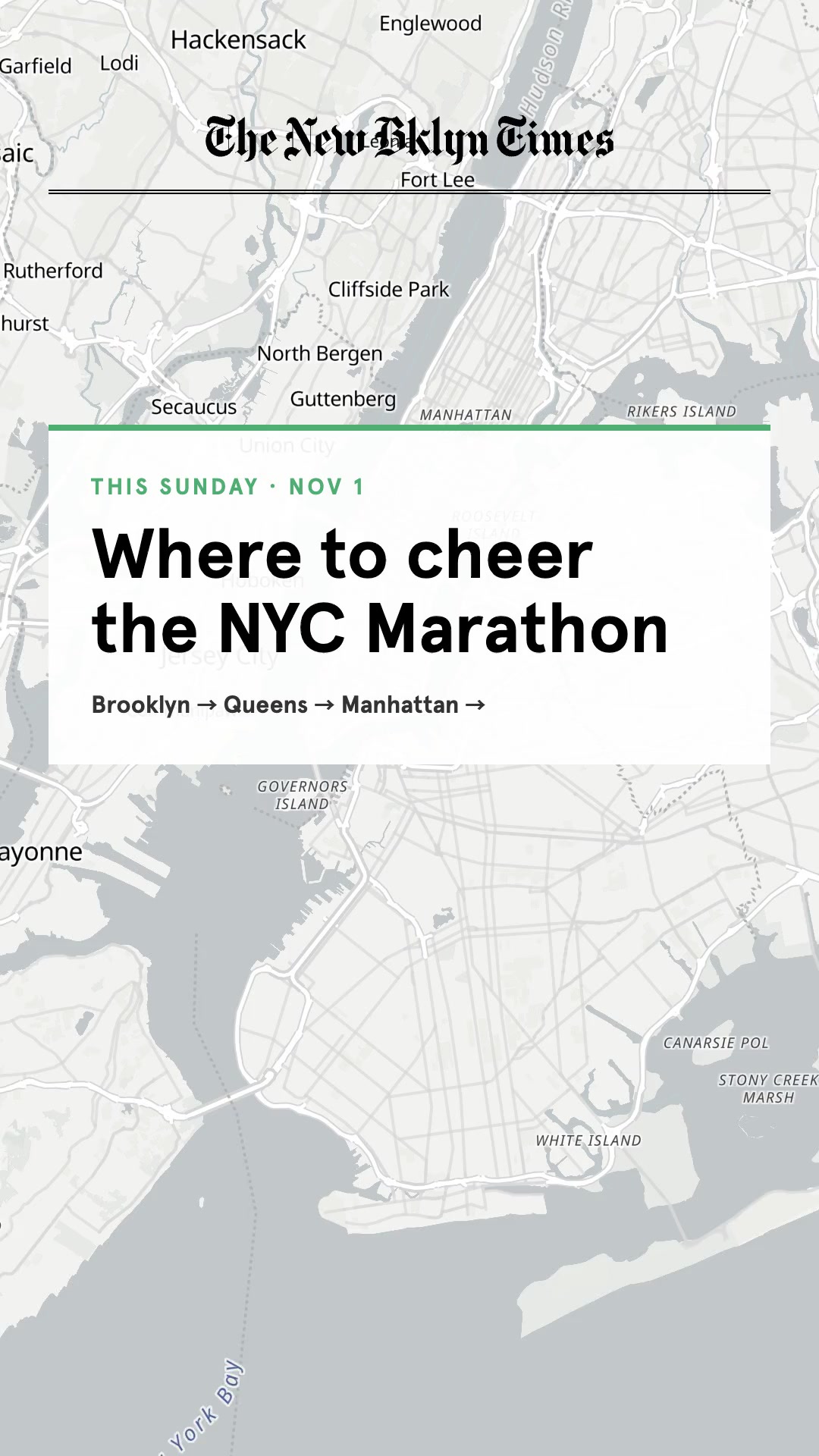 Where to cheer the NYC Marathon this Sunday, Nov 1 🏃 Six spots from Brooklyn to the Central Park finish, and the subway