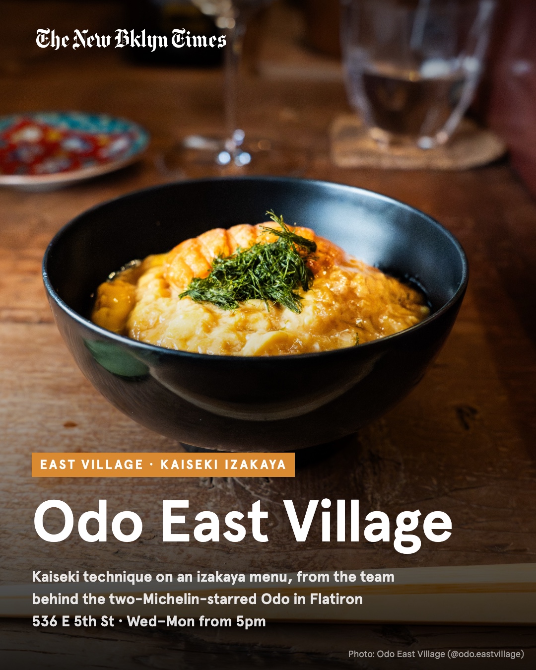 New in the East Village: Odo East Village, a kaiseki izakaya from Chef Hiroki Odo and the team behind the two-Michelin-s