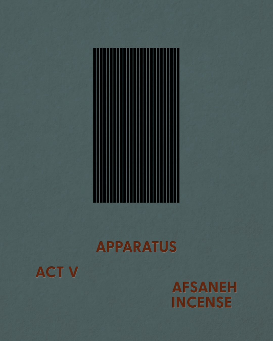 Apparatus × cinnamonprojects「AFSANEH」インセンス