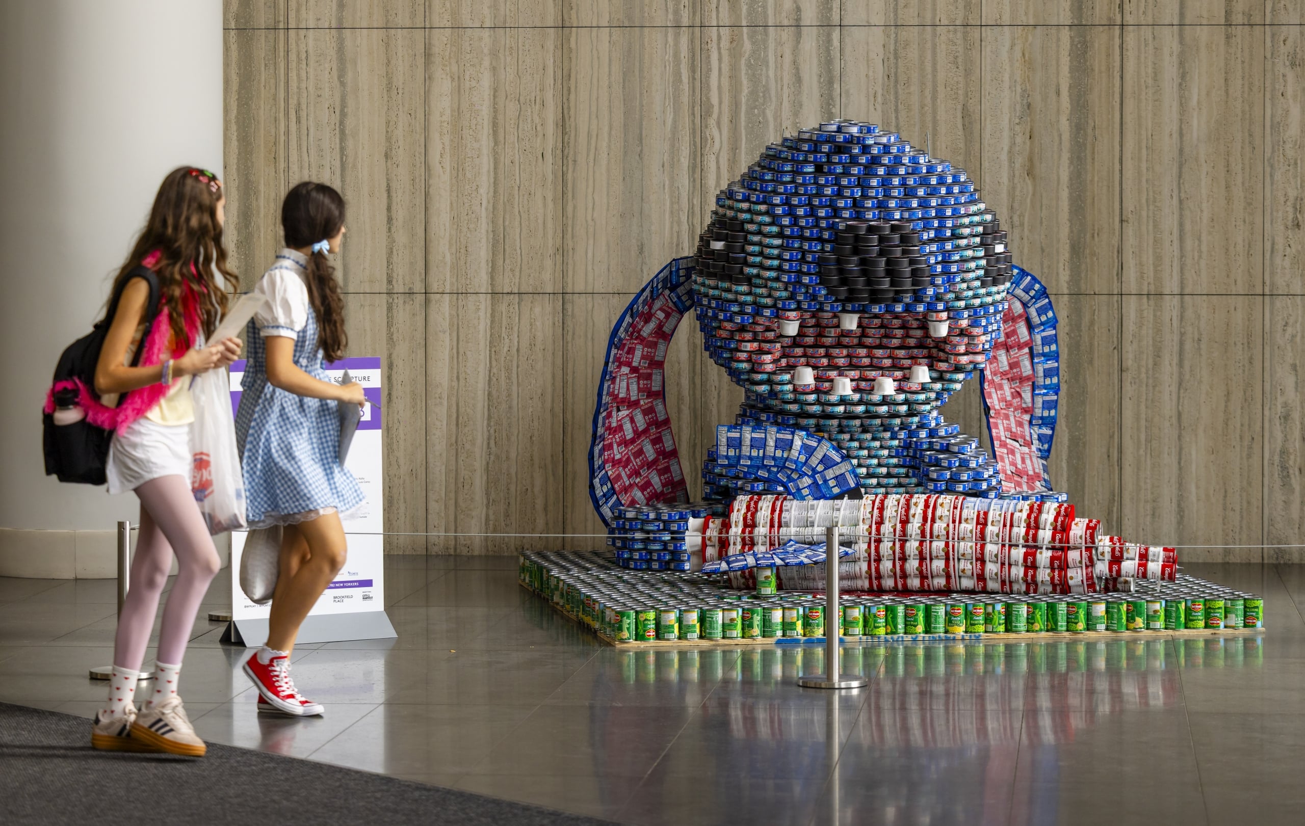 Canstruction at Brookfield Place in Lower Manhattan, NYC: Can Sculptures on View Through Nov. 9