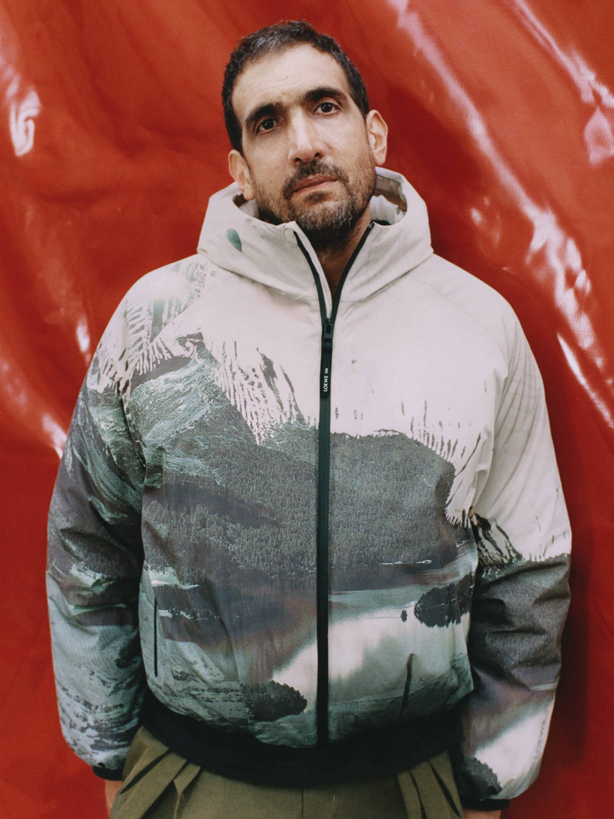 Printed LOEWE x On puffer jacket from the FW26 collection