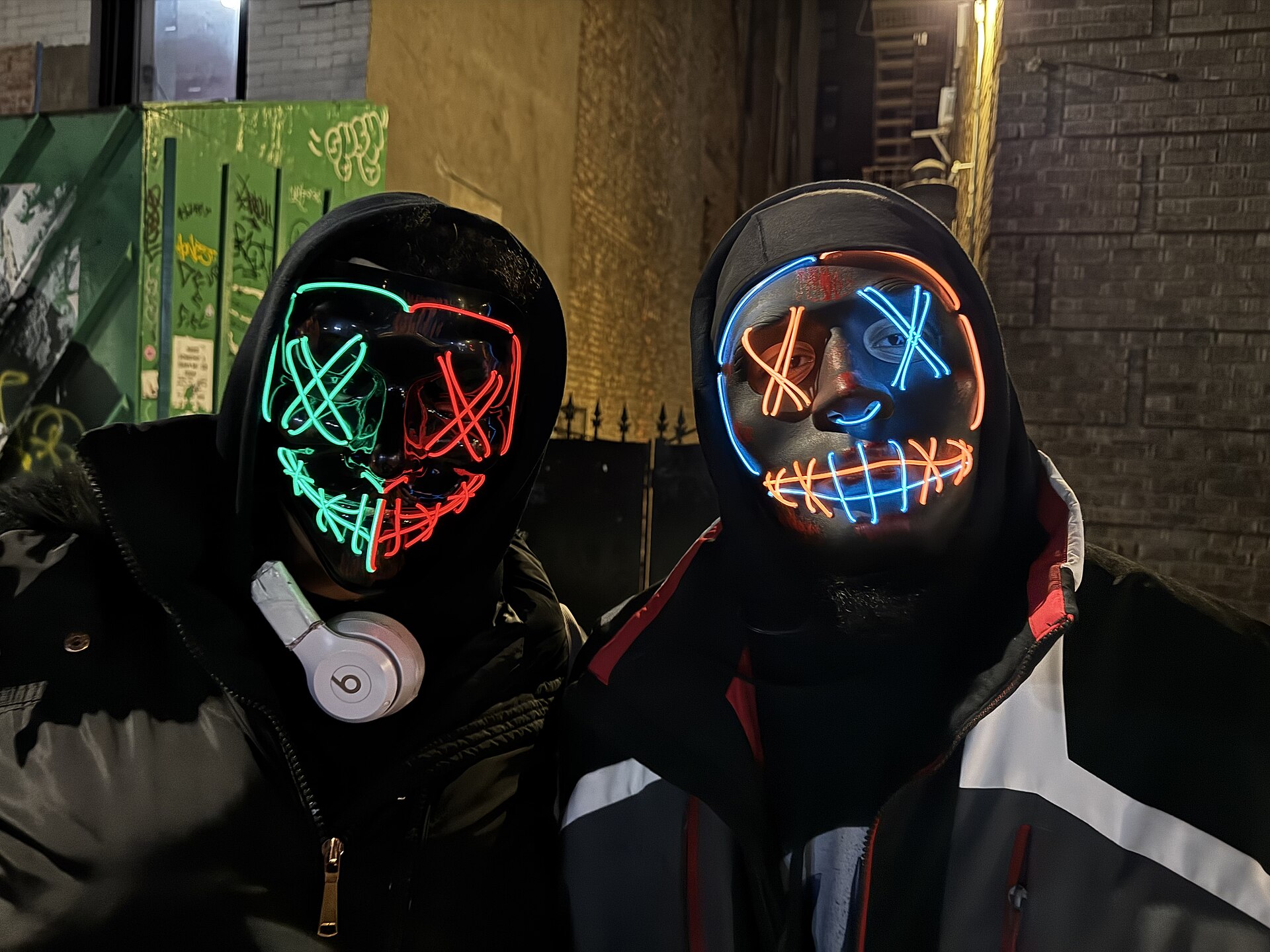 LED masks at the Village Halloween Parade